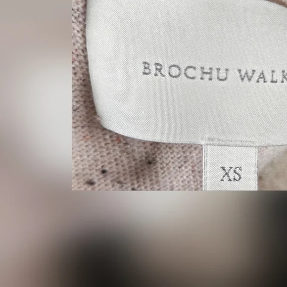 Brochu Walker Ebella Layered Wool Cashmere Quiet Luxury Sweater, XS Brochu Walker Ebella Layered Wool Cashmere Quiet Luxury Sweater, XS
